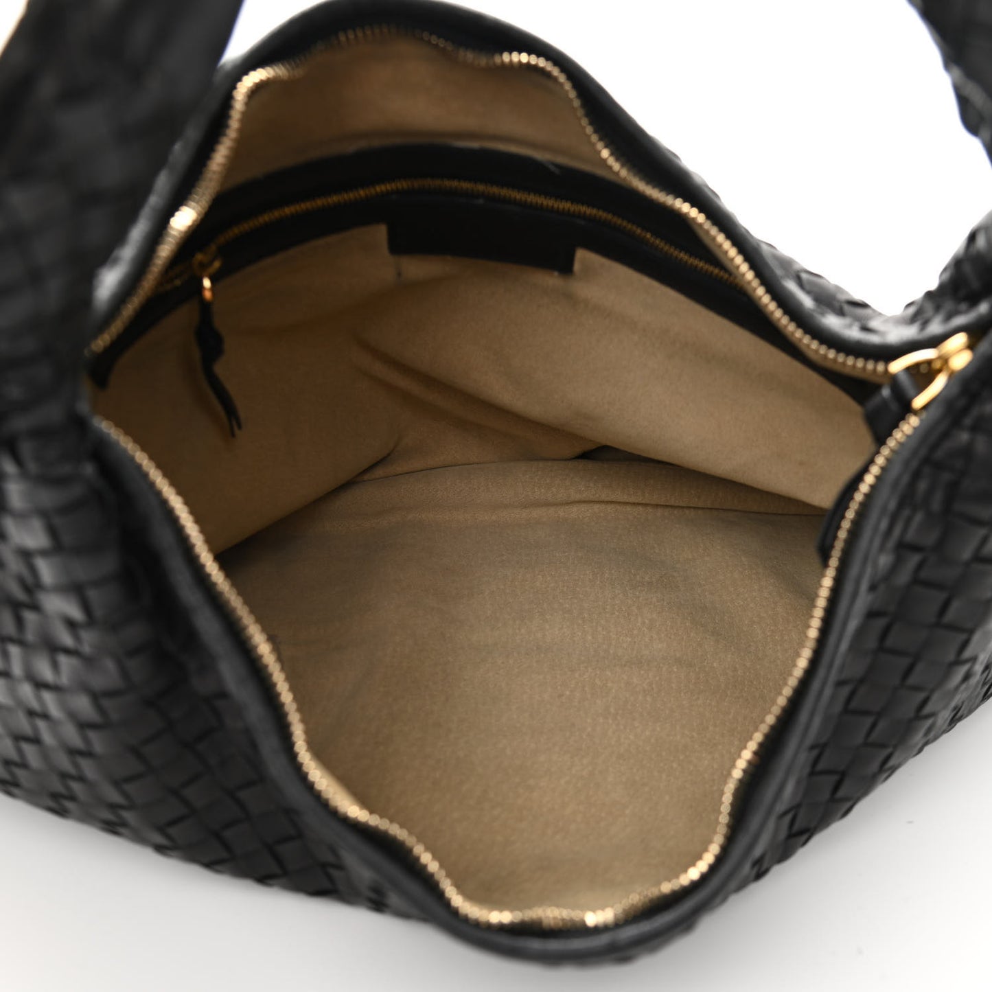 Nappa Intrecciato Large Veneta Hobo Black