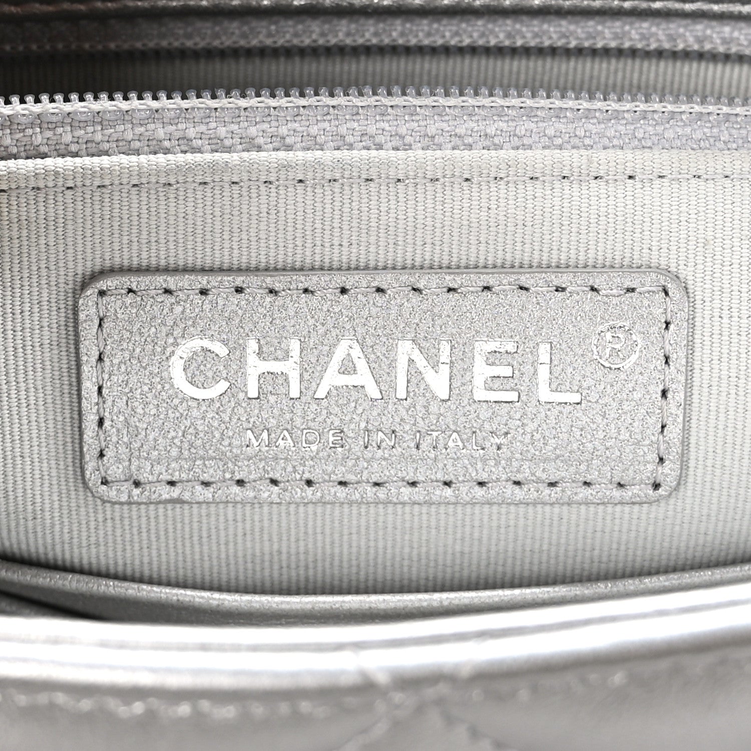 Chanel Metallic Lambskin Quilted Mini Maxi CC Flap Argent 6 of 11