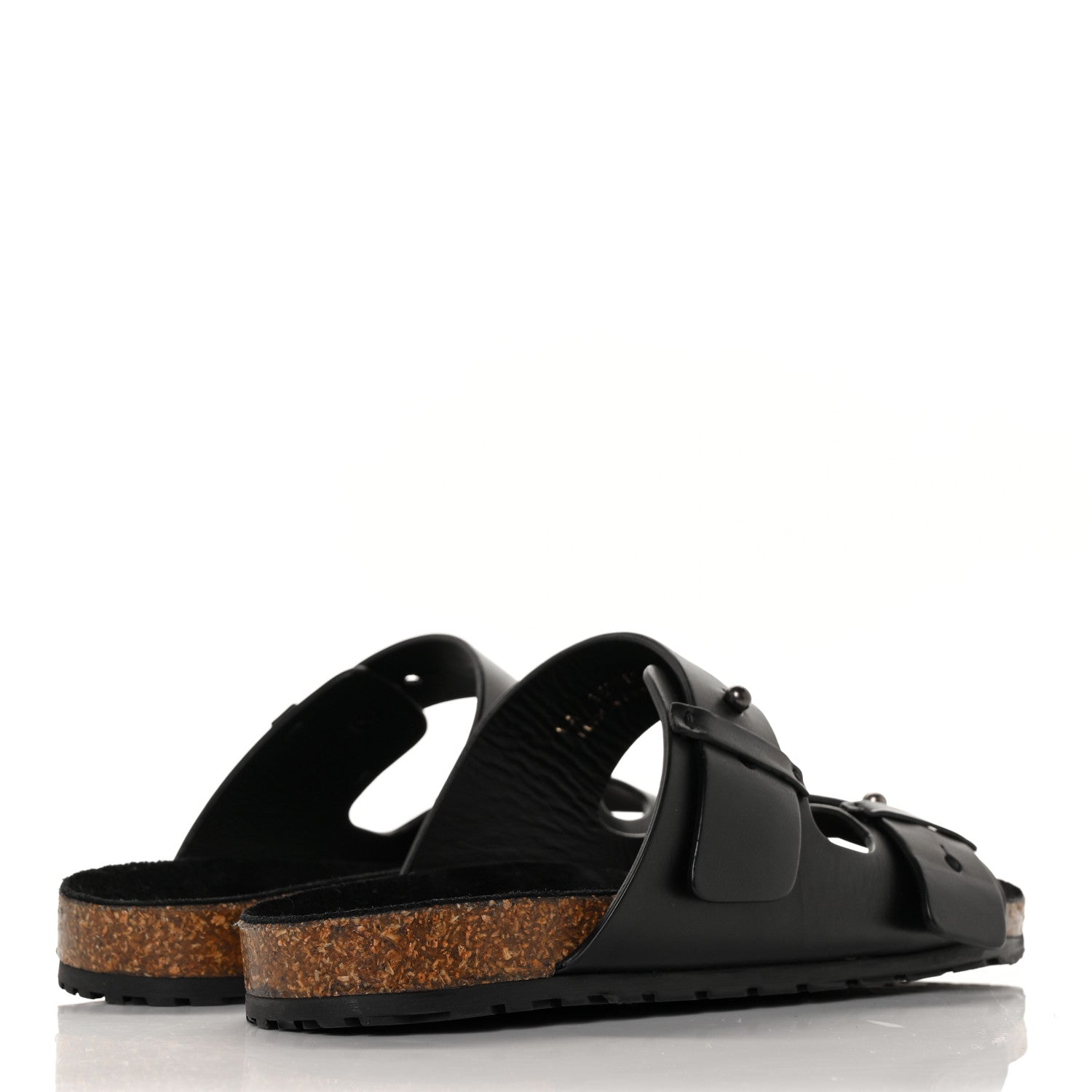 Saint Laurent Calfskin Jimmy Cross Slides 40 Black 4 of 8