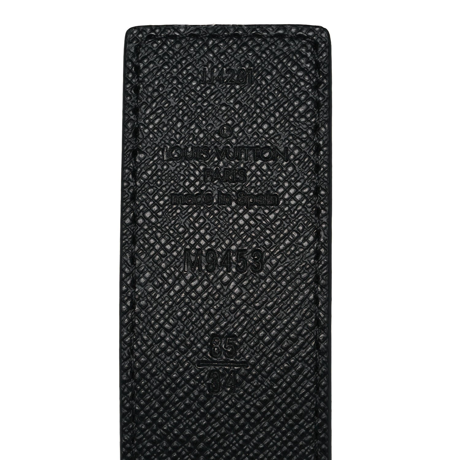 Louis Vuitton Calfskin Monogram 30mm LV Initiales Reversible Belt 85 34 Black 3 of 5