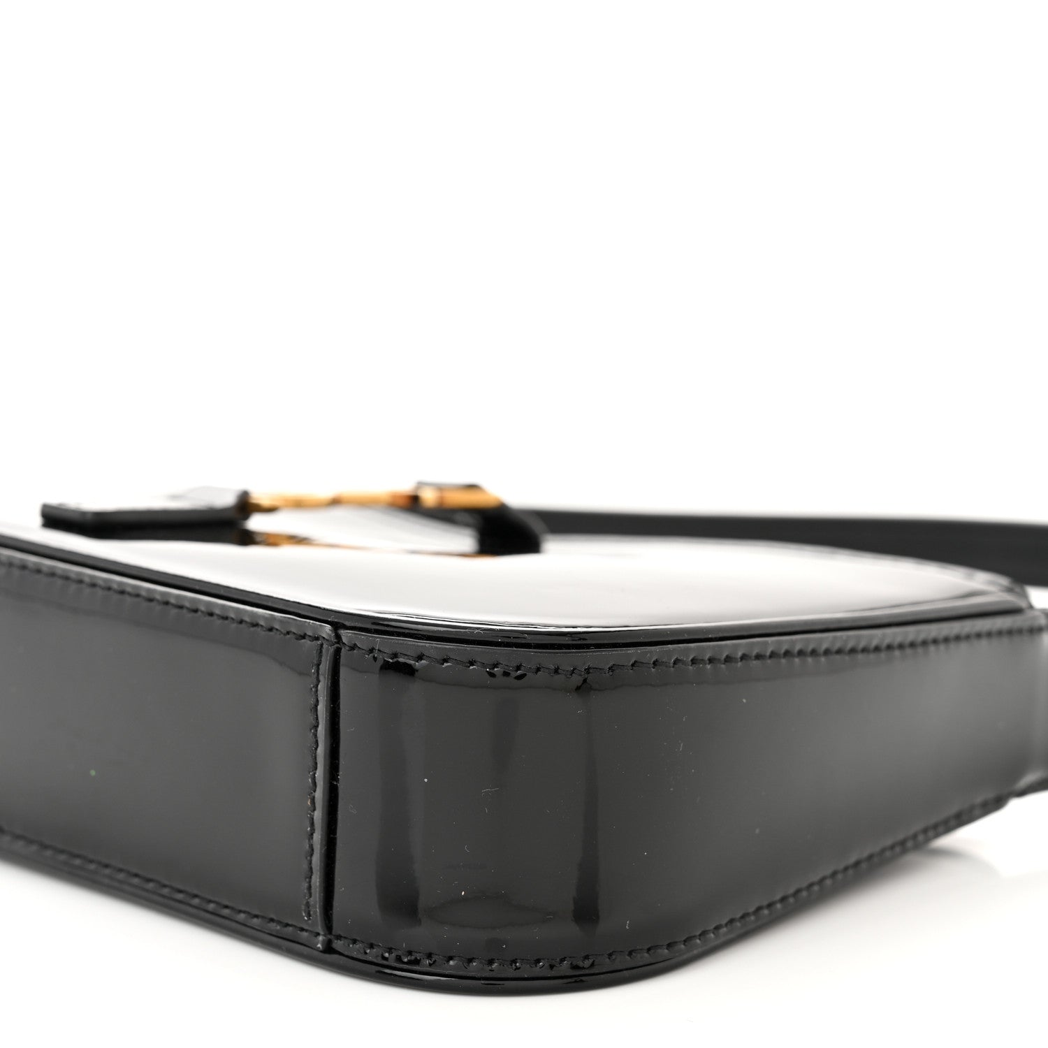 Saint Laurent Patent Calfskin Le 5 A 7 Mini Hobo Black 10 of 10