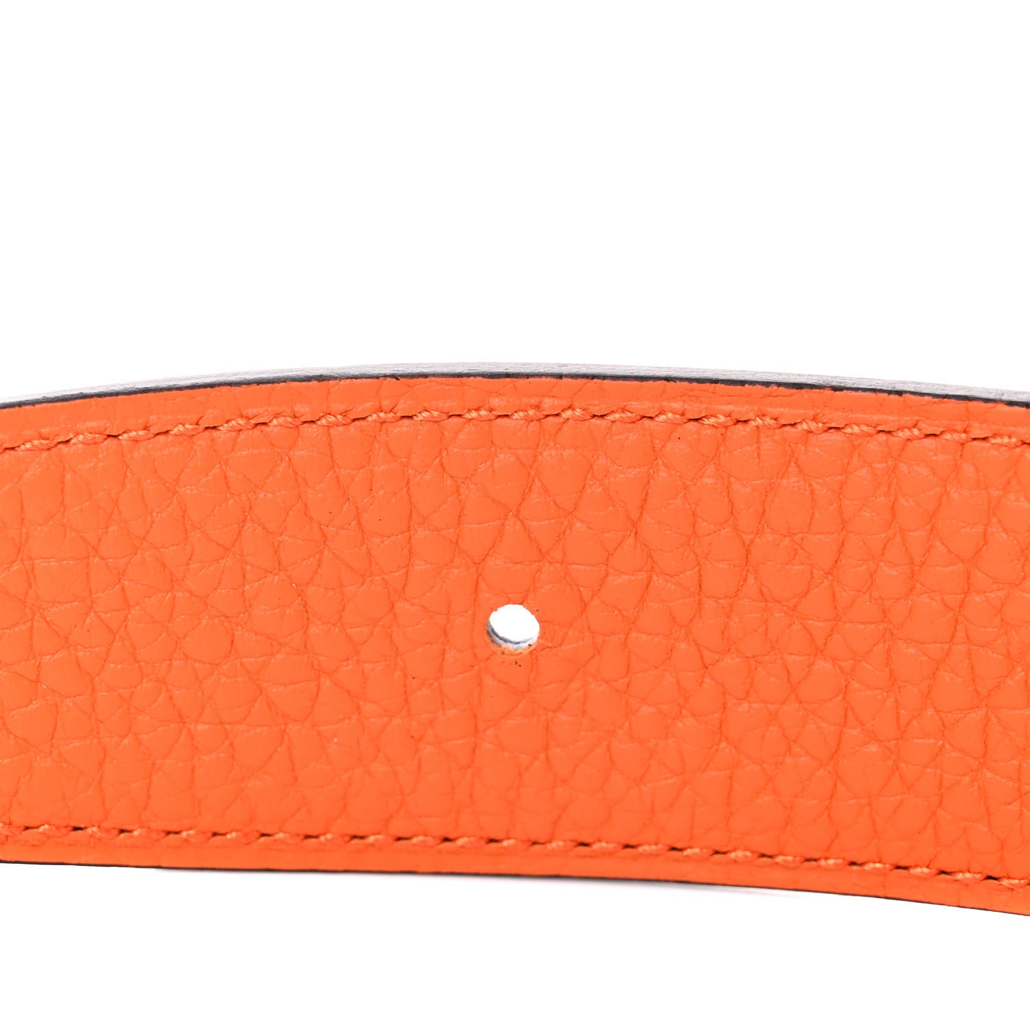 Hermes Box Togo 32mm Belt Strap 90 Black Orange 5 of 6