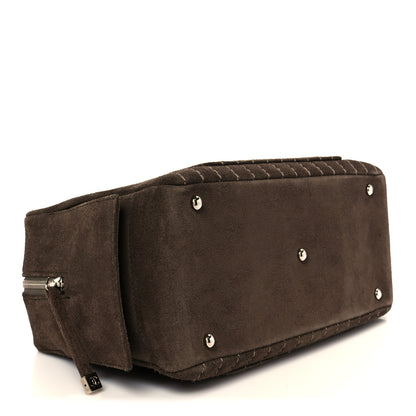 Chanel Suede Vertical Quilted Bowler Brown 4 of 11