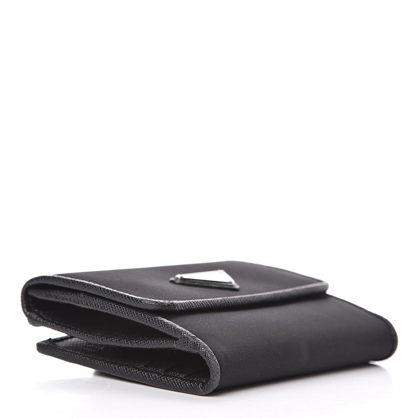 Tessuto Nylon Vela Saffiano Wallet Black