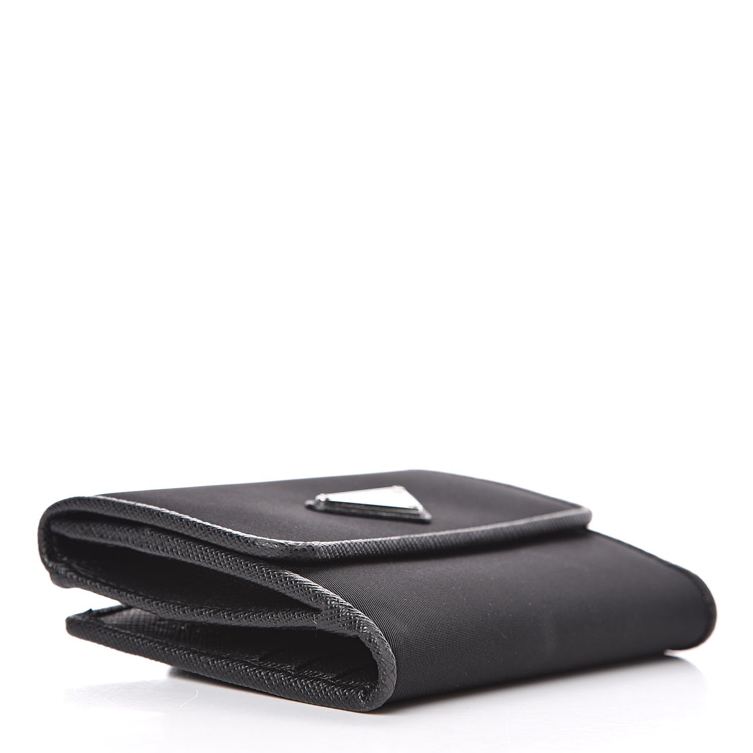 Prada Tessuto Nylon Vela Saffiano Wallet Black 4 of 11