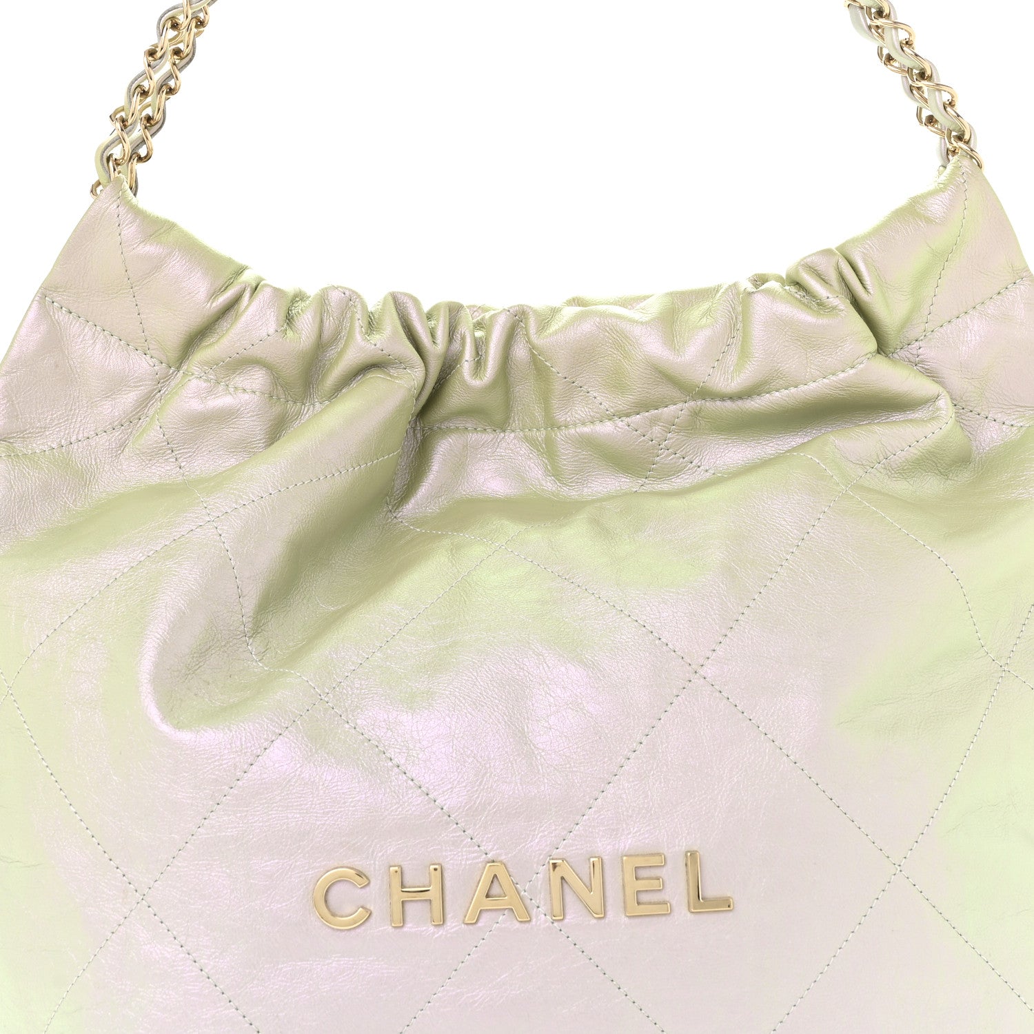 Chanel Iridescent Calfskin Quilted Chanel 22 Blue Green 8 of 14