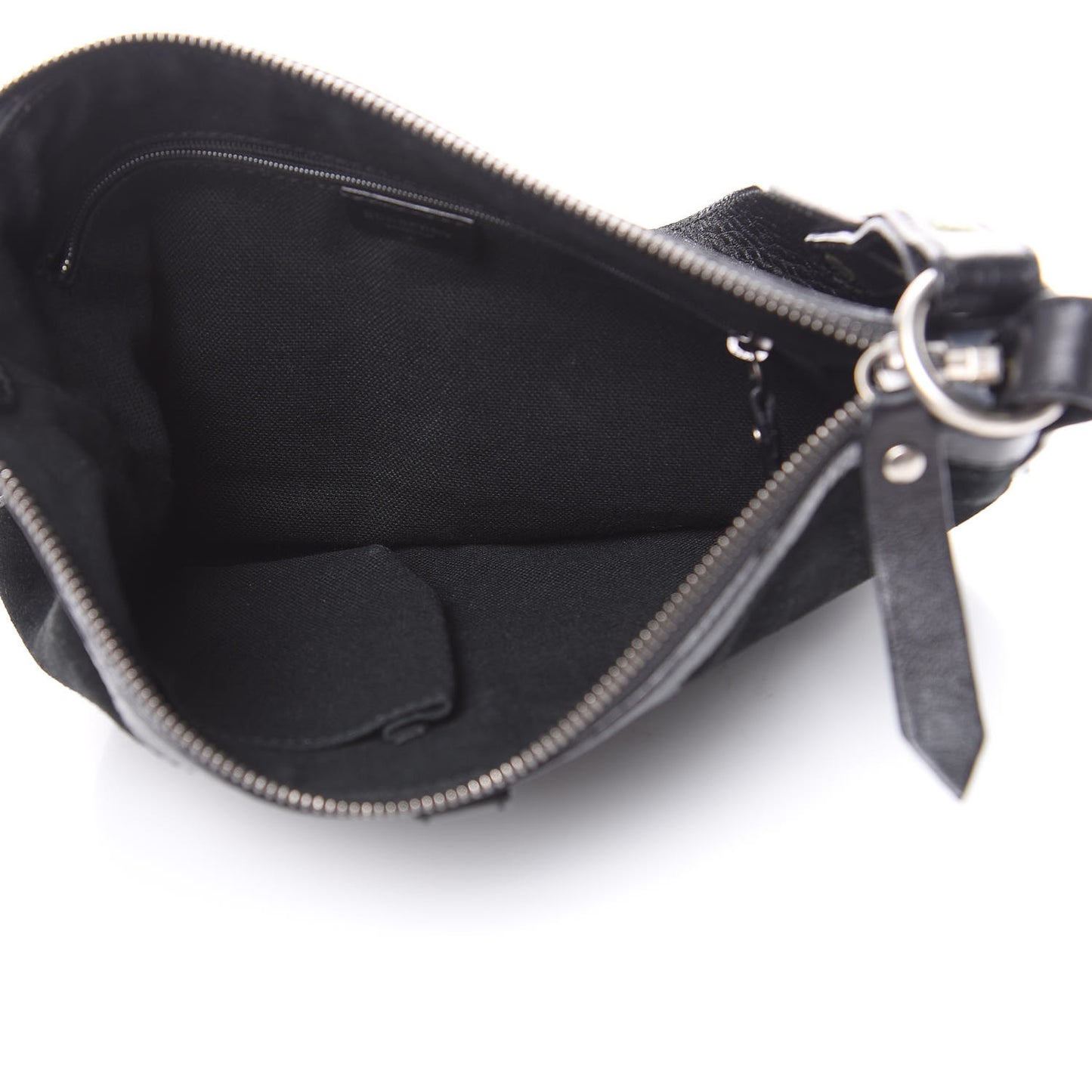 Calfskin Suede Hobo Black