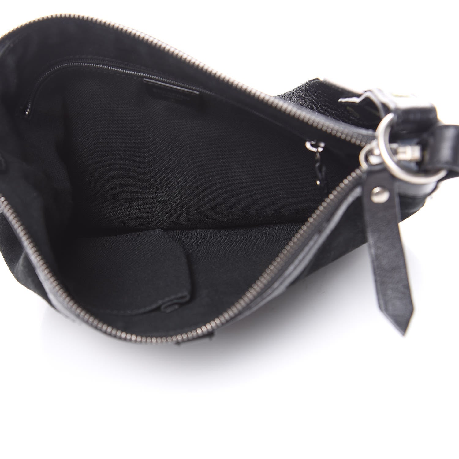 Burberry Calfskin Suede Hobo Black 5 of 9