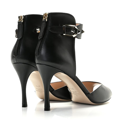 Valentino Garavani Calfskin Rockstud Ankle Strap Sandals 37.5 Black 5 of 14