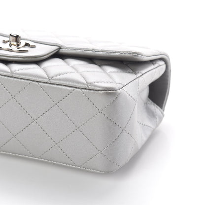 Chanel Metallic Lambskin Quilted Mini Rectangular Flap Silver 6 of 11