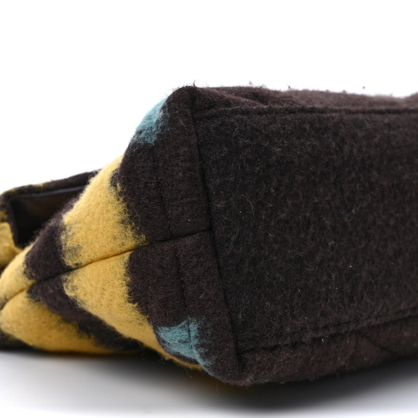Tie Dye Wool Quilted Small Loulou Puffer Monogram Chain Satchel Yellow Pacific Blue Dark Pecan