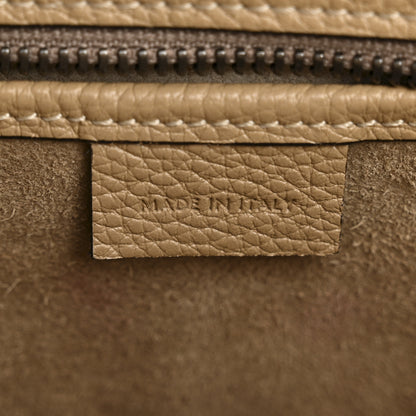 Celine Drummed Calfskin Nano Luggage Dune 7 of 11