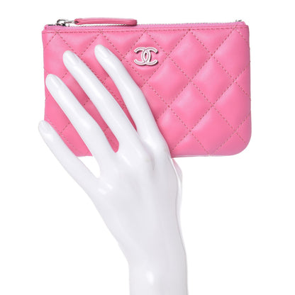 Chanel Lambskin Quilted Small Cosmetic Case Pink 2 of 8