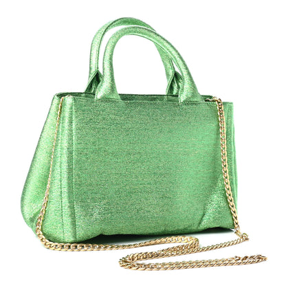 Prada Broccato Chain Tote Felce 2 of 5