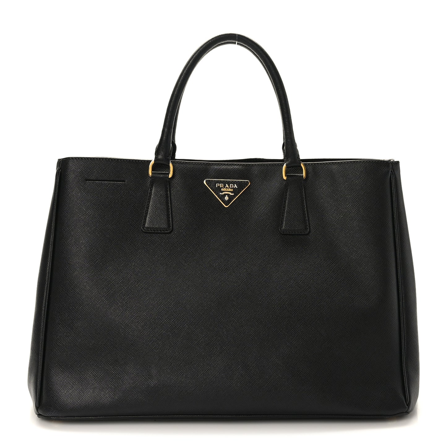 Saffiano Large Galleria Double Zip Tote Black