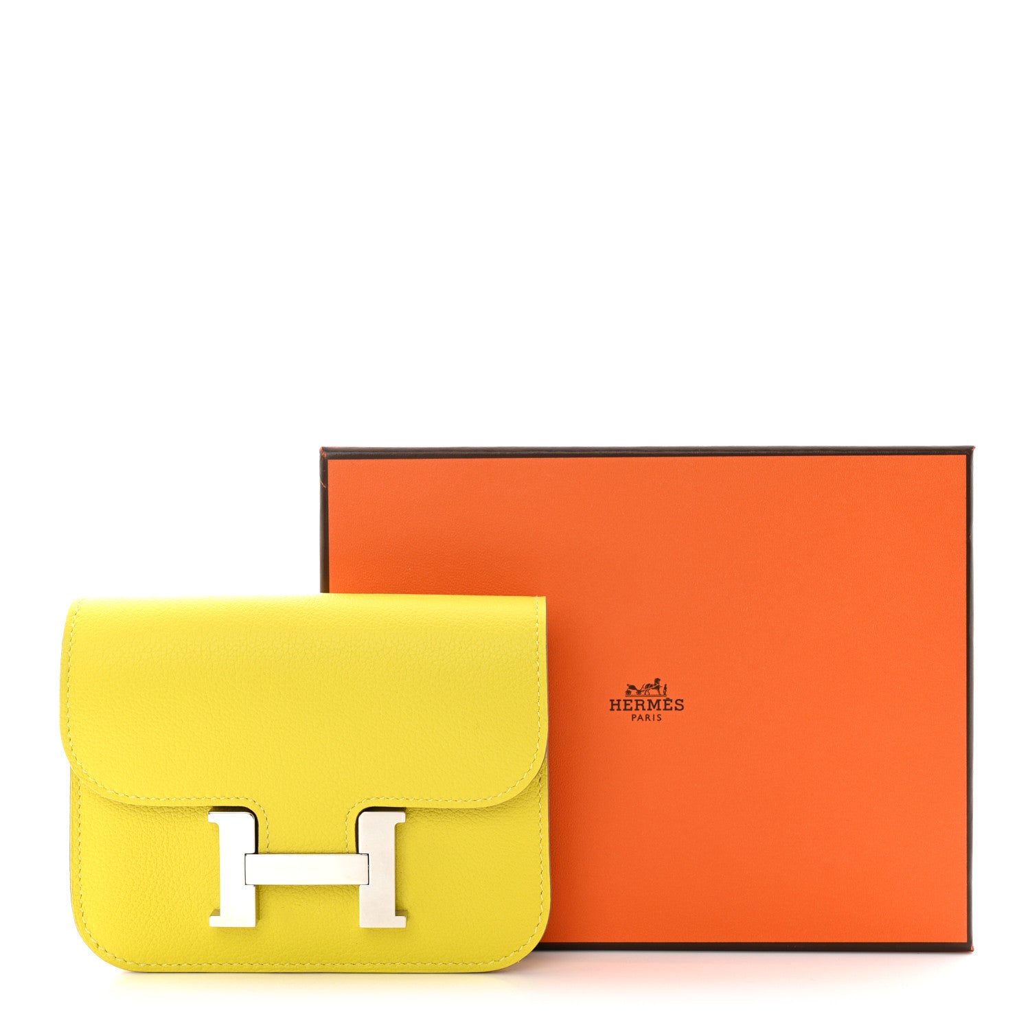 Hermes Evercolor Constance Slim Wallet Lime 10 of 10