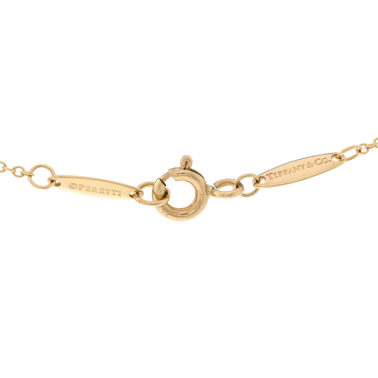 18K Yellow Gold Diamond .17ct Elsa Peretti Diamonds by the Yard Pendant Necklace