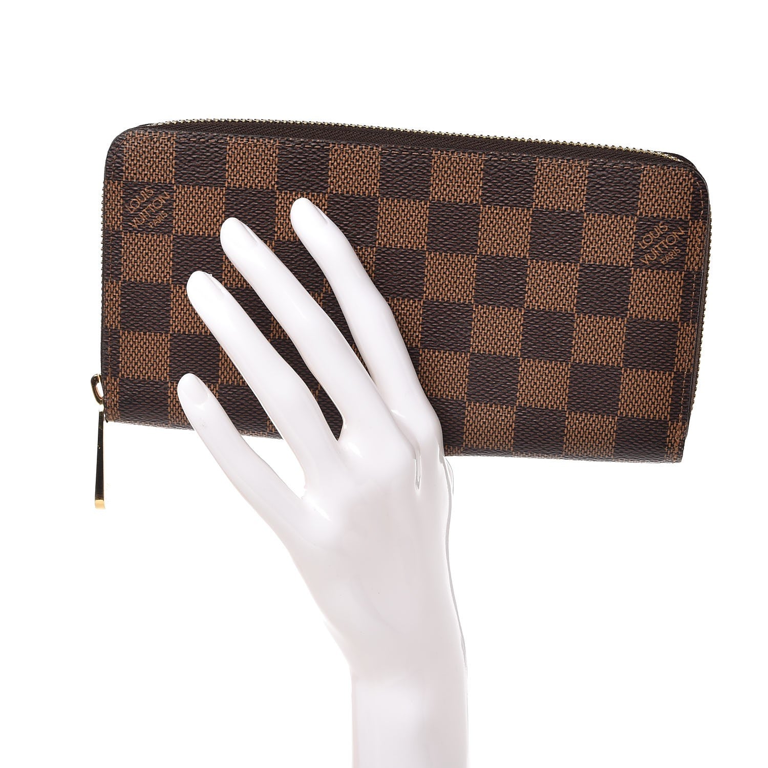 Louis Vuitton Damier Ebene Zippy Wallet Rose Ballerine 2 of 8
