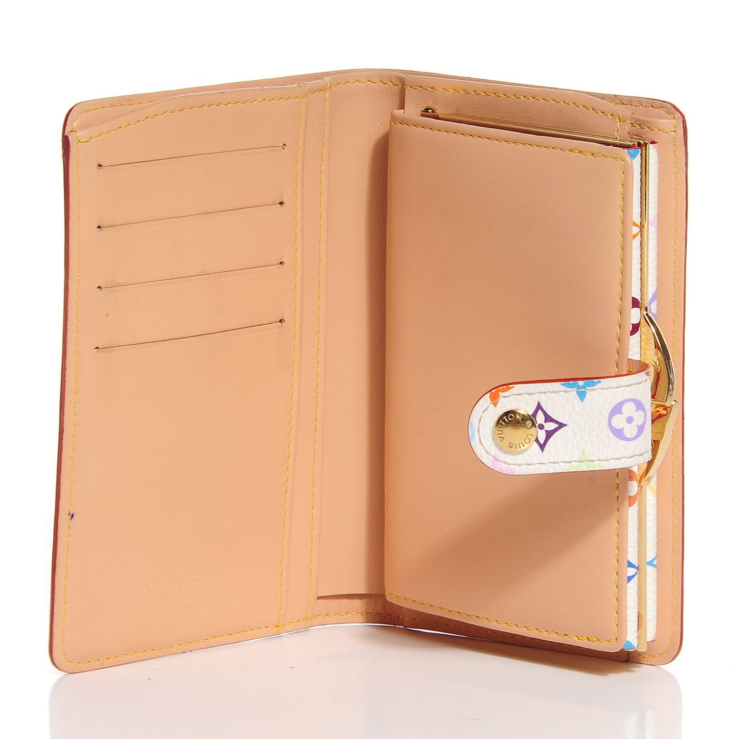 Monogram Multicolor French Purse Wallet White