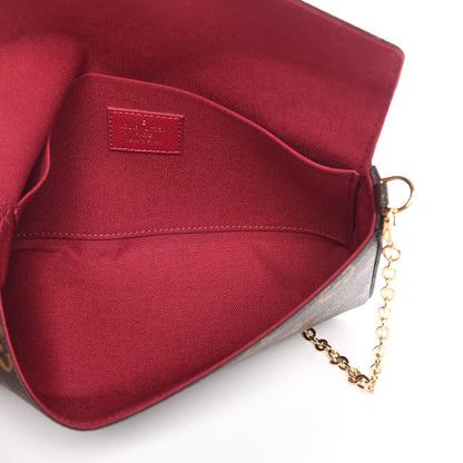 Louis Vuitton Monogram Pochette Felicie Chain Wallet Fuchsia 7 of 11