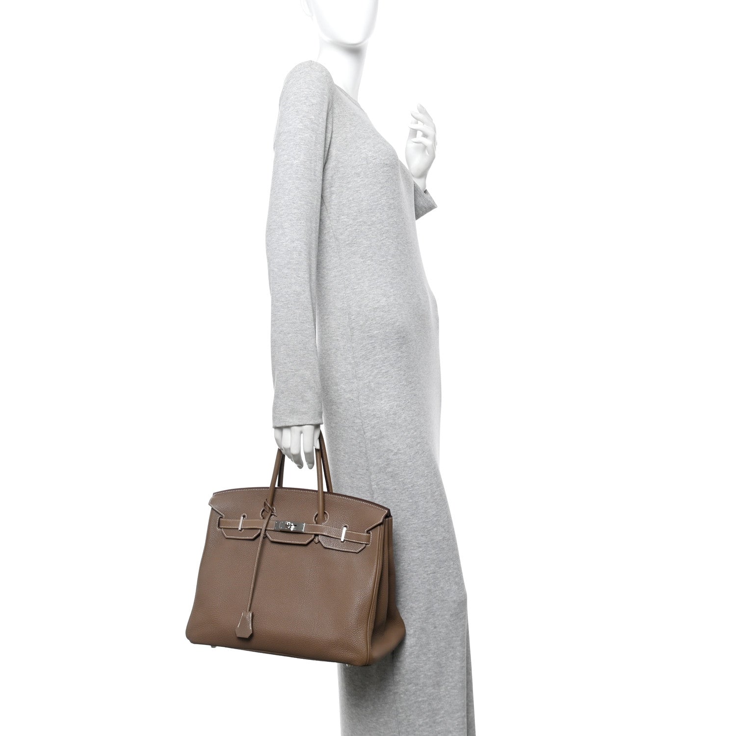 Hermes Togo BIRKIN 35 Etoupe 2 of 14