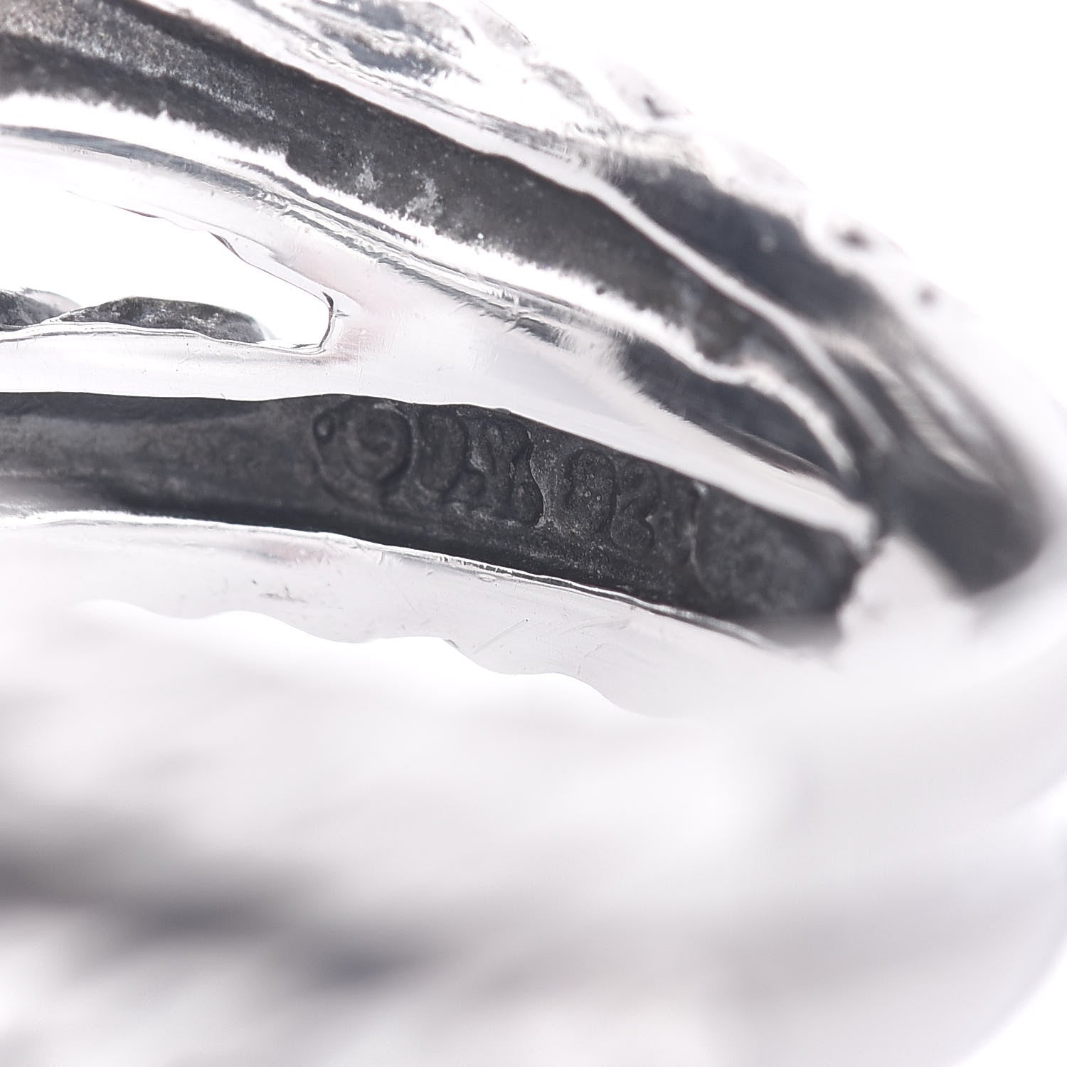 David Yurman Sterling Silver Diamond Black Onyx 11mm Albion Ring 56 7.5 5 of 5