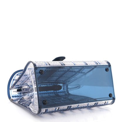 Delvaux Vinyl Gingham The Dreamer MM Brillant Satchel Navy 4 of 9