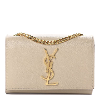 Saint Laurent Grain De Poudre Small Monogram Kate Satchel Nude Powder 1 of 9
