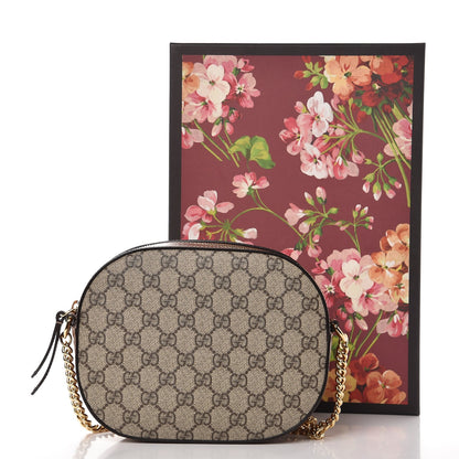 Gucci GG Supreme Monogram Cuoio Toscano Mini Chain Shoulder Bag Beige Ebony Cuir 8 of 8