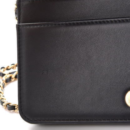 Chanel Caviar Quilted Boy Wallet On Chain WOC Black 9 of 10