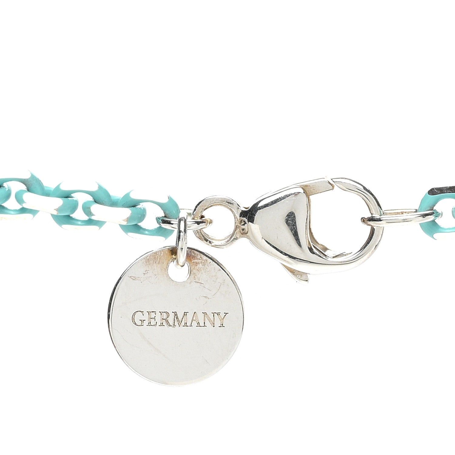Tiffany Sterling Silver Enamel 2.5mm Chain Necklace Blue 4 of 5