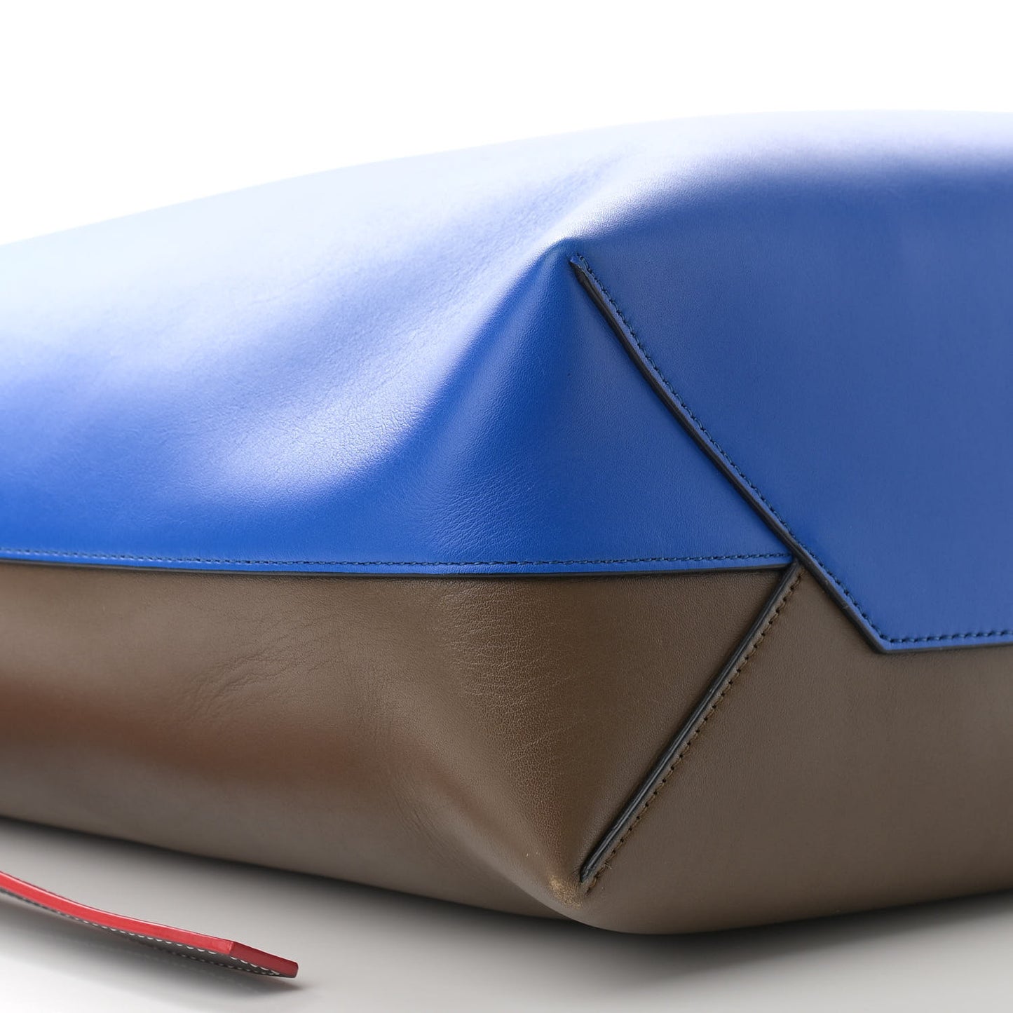 Shiny Smooth Calfskin Small Twisted Cabas Bright Blue