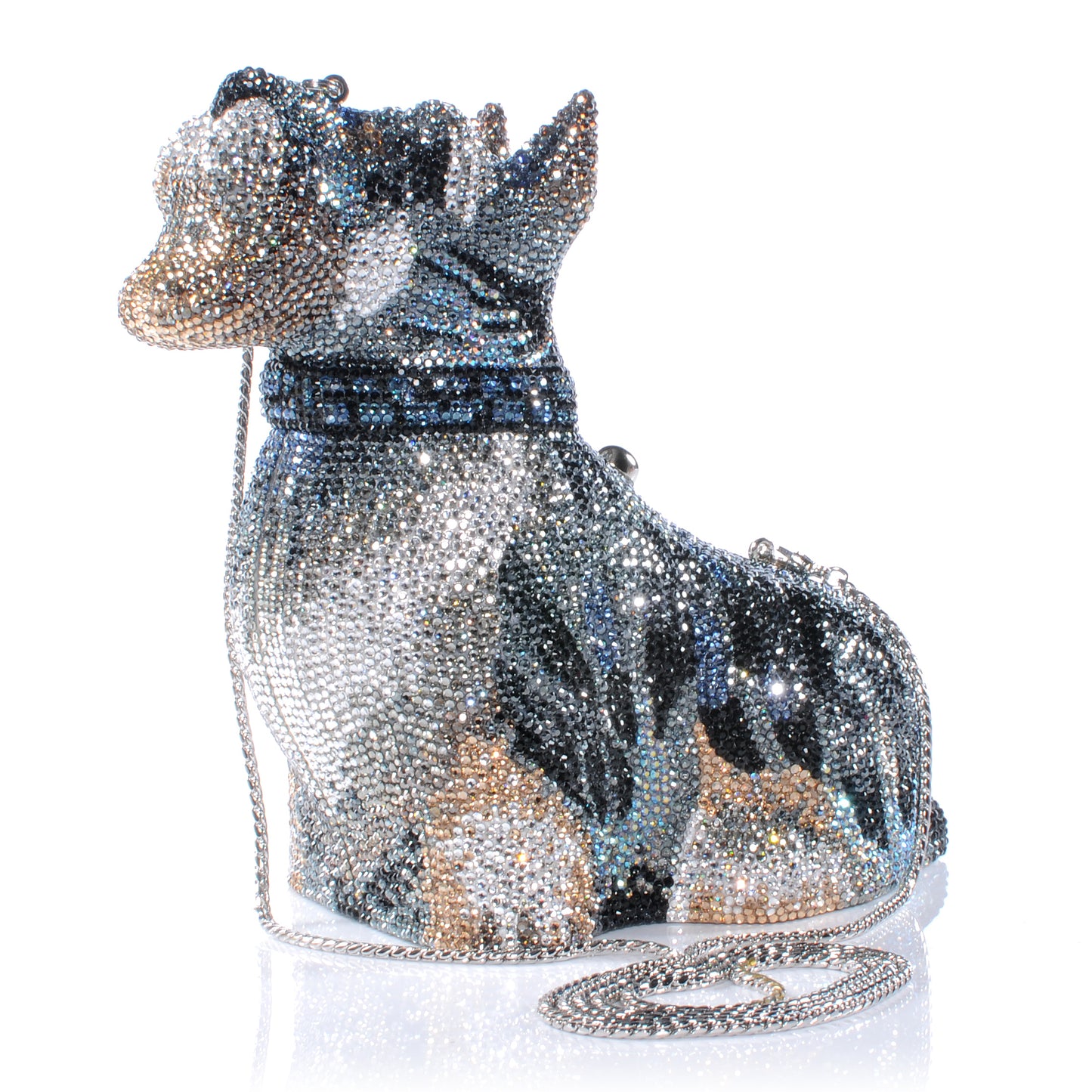 Swarovski Crystal Schnauzer Dog Minaudiere Clutch