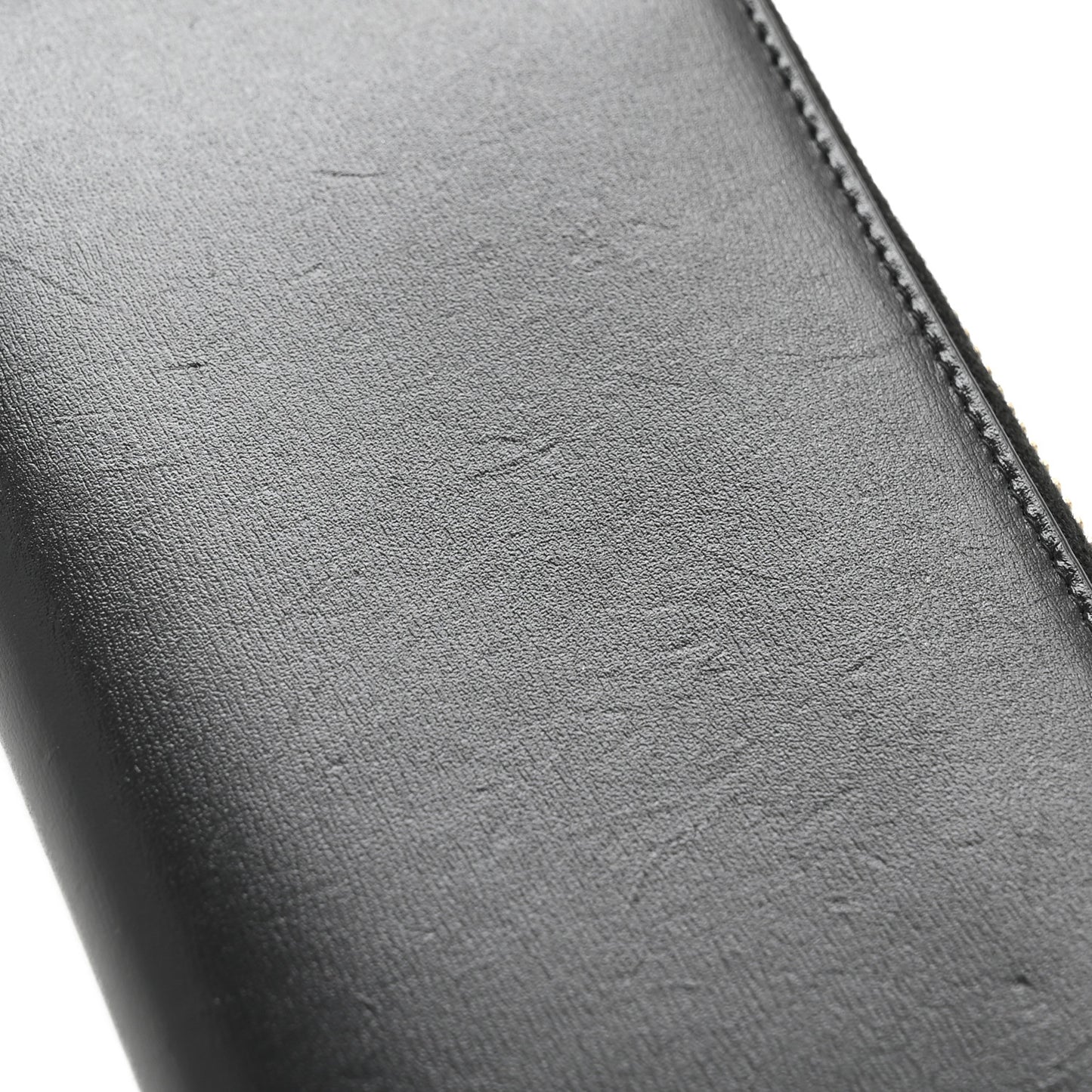Calfskin Zip Around Wallet Black