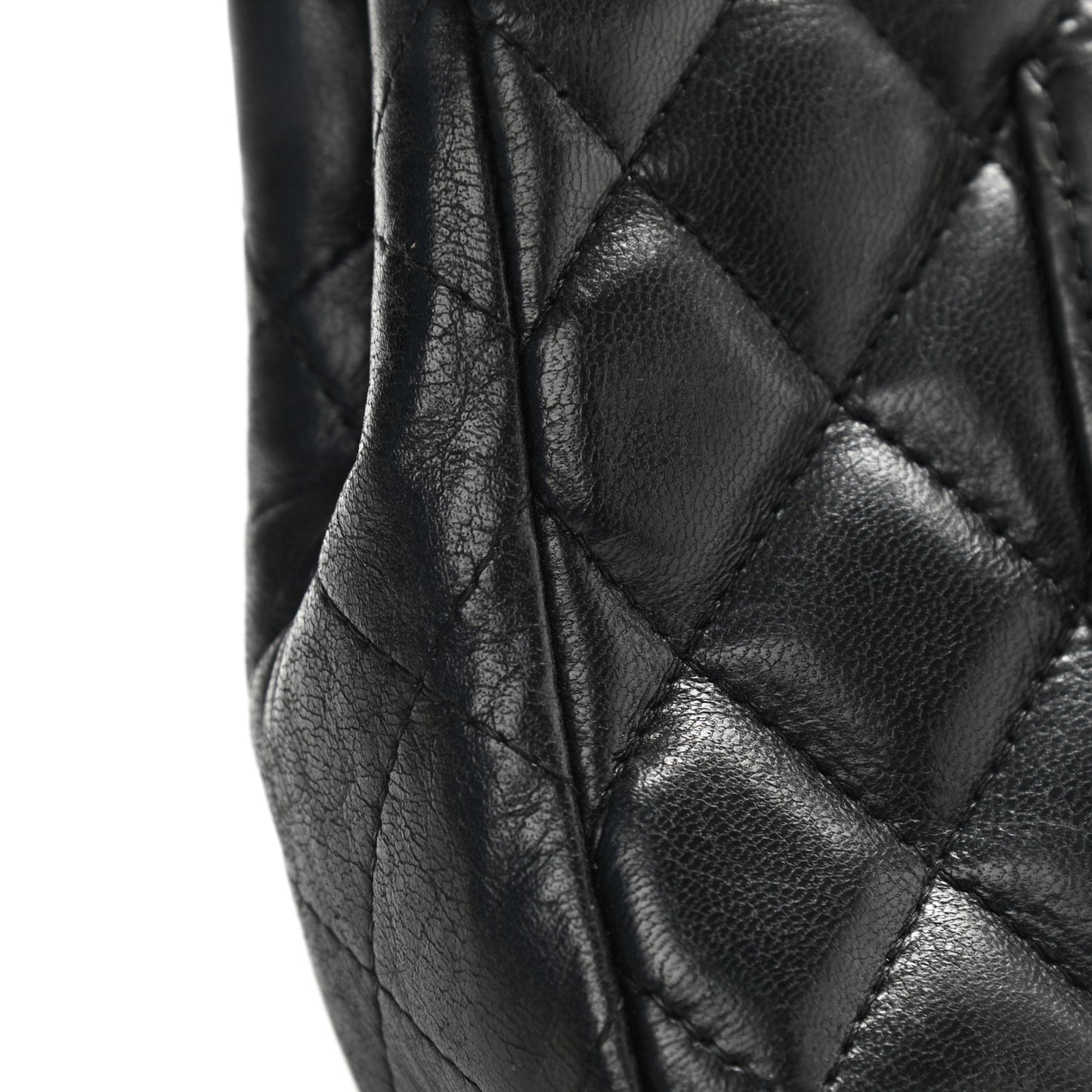 Lambskin Quilted East West Flap Black