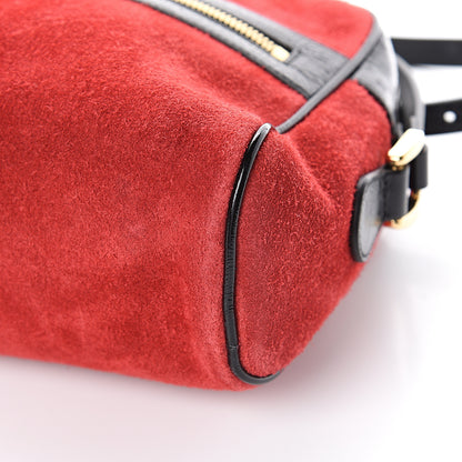 Gucci Suede Patent Web Small Ophidia Shoulder Bag Hibiscus Red Black 8 of 8