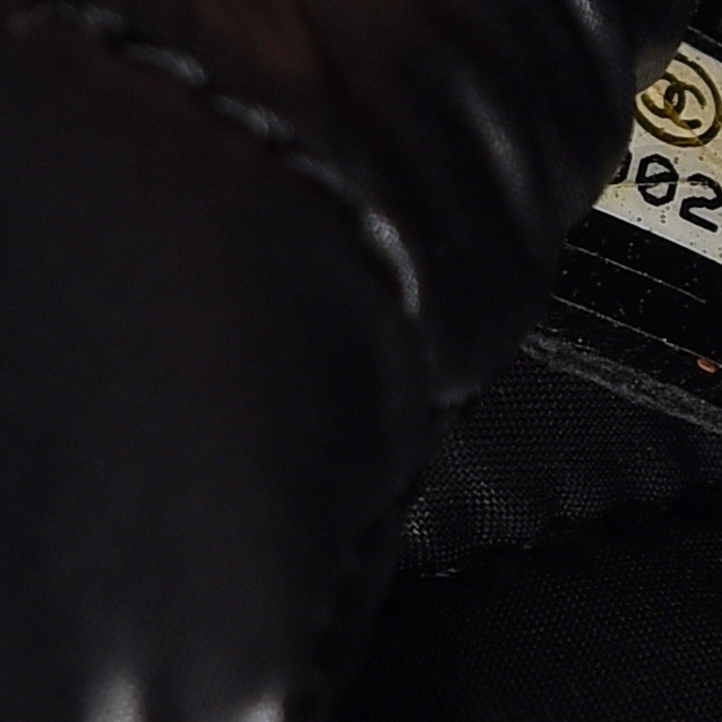 Lambskin Patent Quilted Medium Cosmetic Case Black