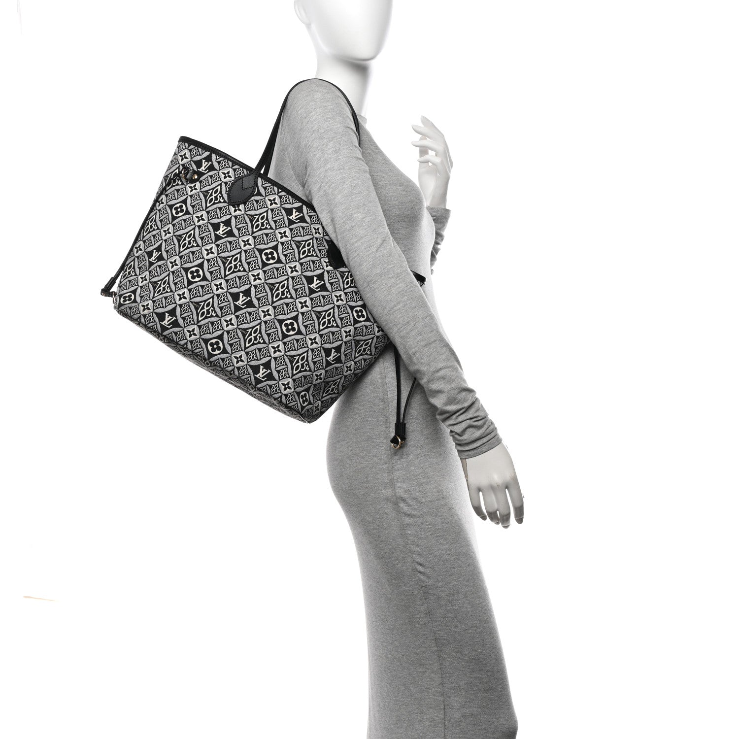 Louis Vuitton Jacquard Since 1854 Neverfull MM Grey 2 of 10