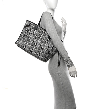 Louis Vuitton Jacquard Since 1854 Neverfull MM Grey 2 of 10