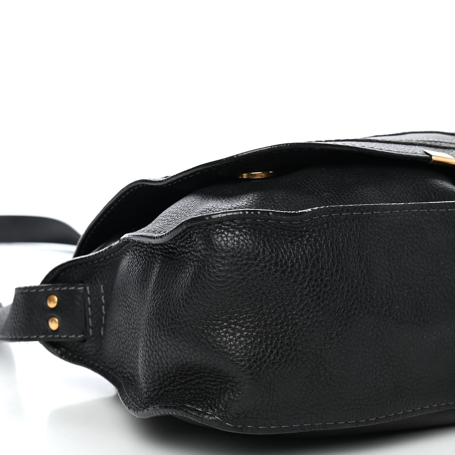 Calfskin Small Marcie Satchel Black