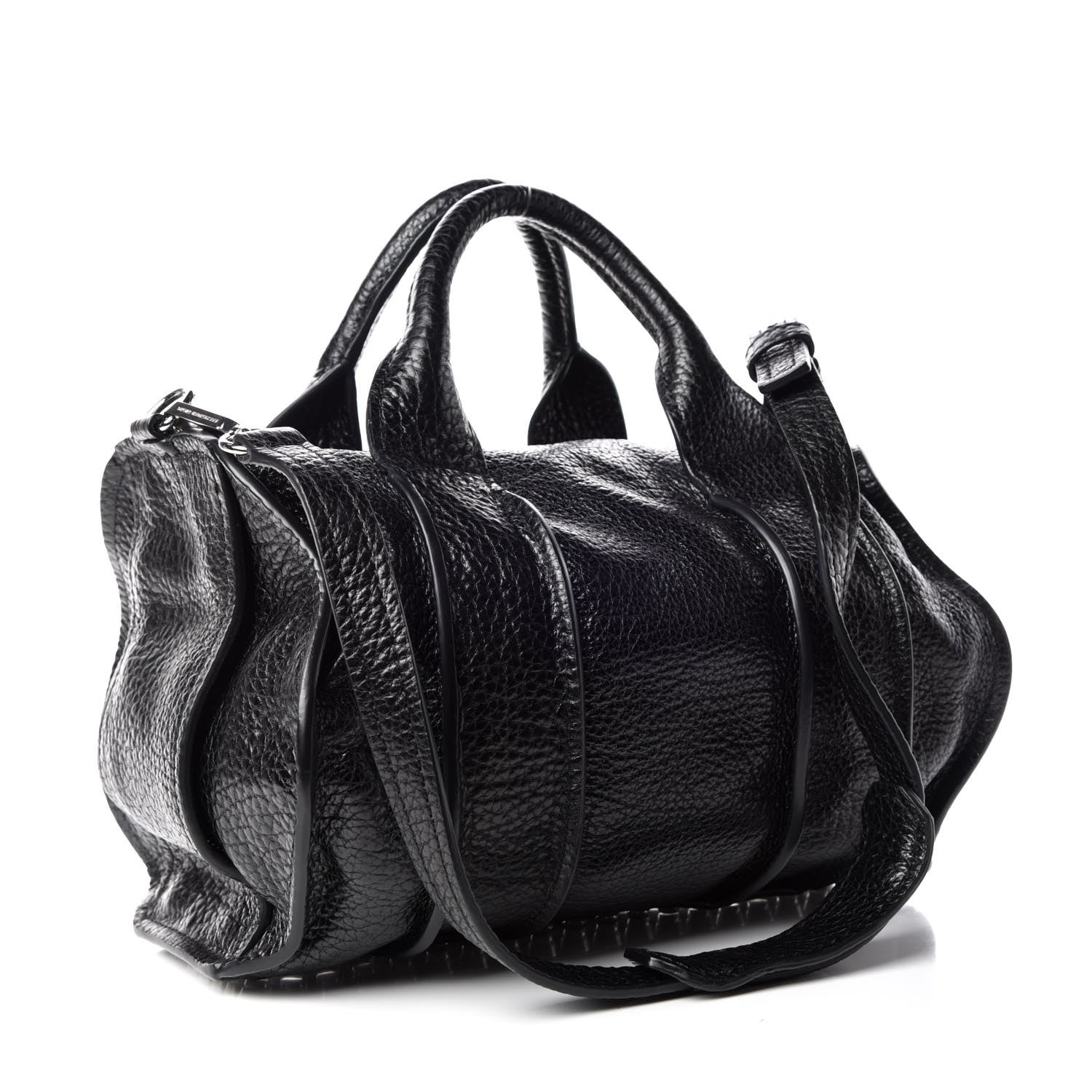 Alexander Wang Pebbled Lambskin Inside Out Rocco Black 3 of 8