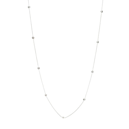 Roberto Coin 18K White Gold Diamond .70ctw Diamonds By The Inch Fifteen Station Necklace 1 of 5