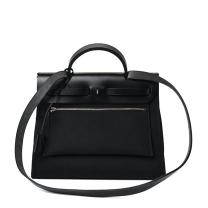 Hermes Toile Vache Hunter Herbag Zip PM 31 Black 2 of 4