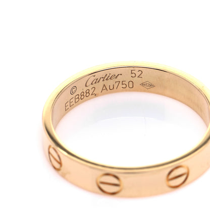 Cartier 18K Yellow Gold 3.5mm LOVE Wedding Band Ring 52 6 5 of 6