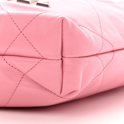 Chanel Shiny Calfskin Quilted Mini Chanel 22 Pink 10 of 10
