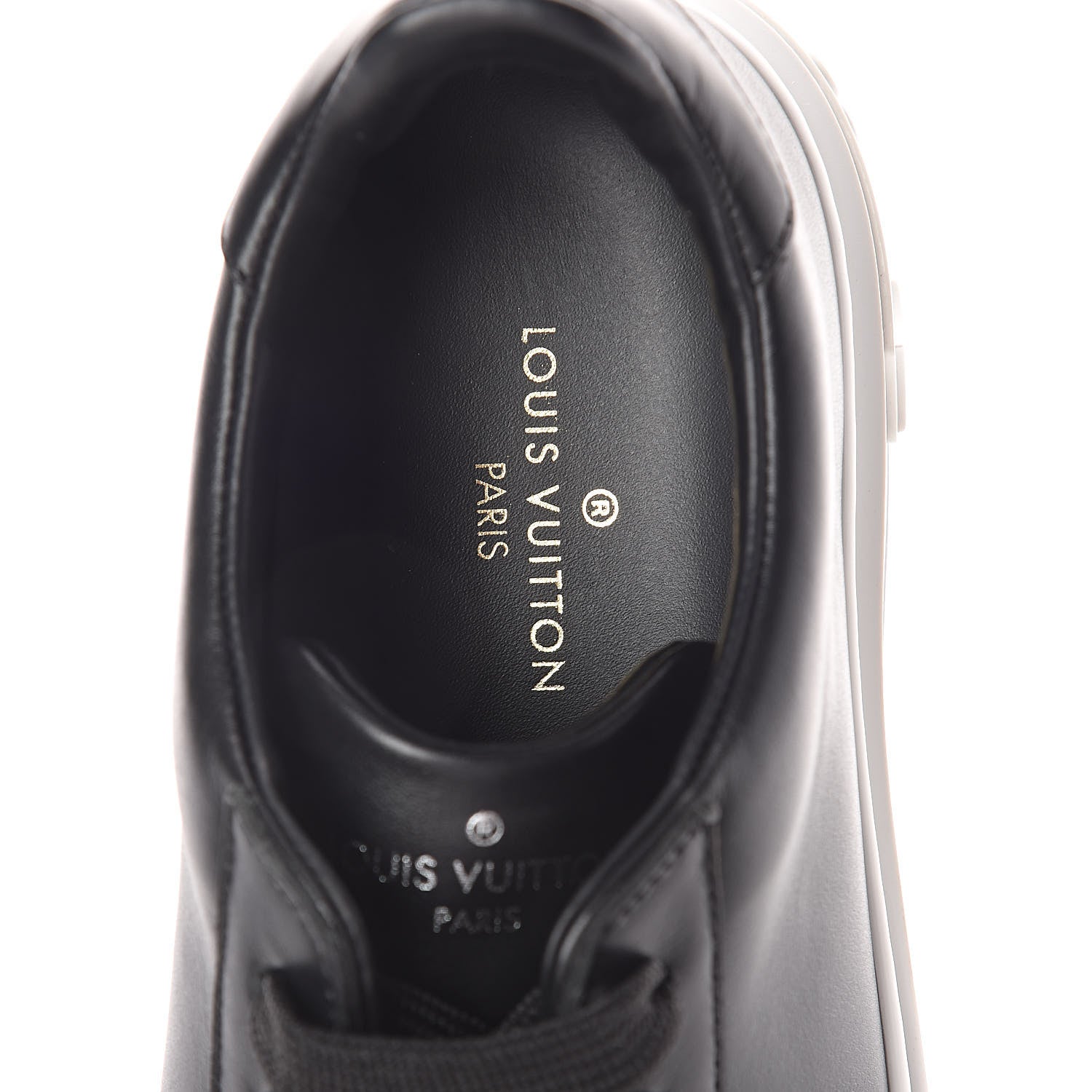 Louis Vuitton Calfskin Time Out Sneakers 37 Black 5 of 7