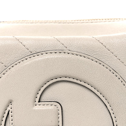 Gucci Sakai Be Green Calfskin Diagonal Stitched Small Blondie Shoulder Bag Mystic White 8 of 12