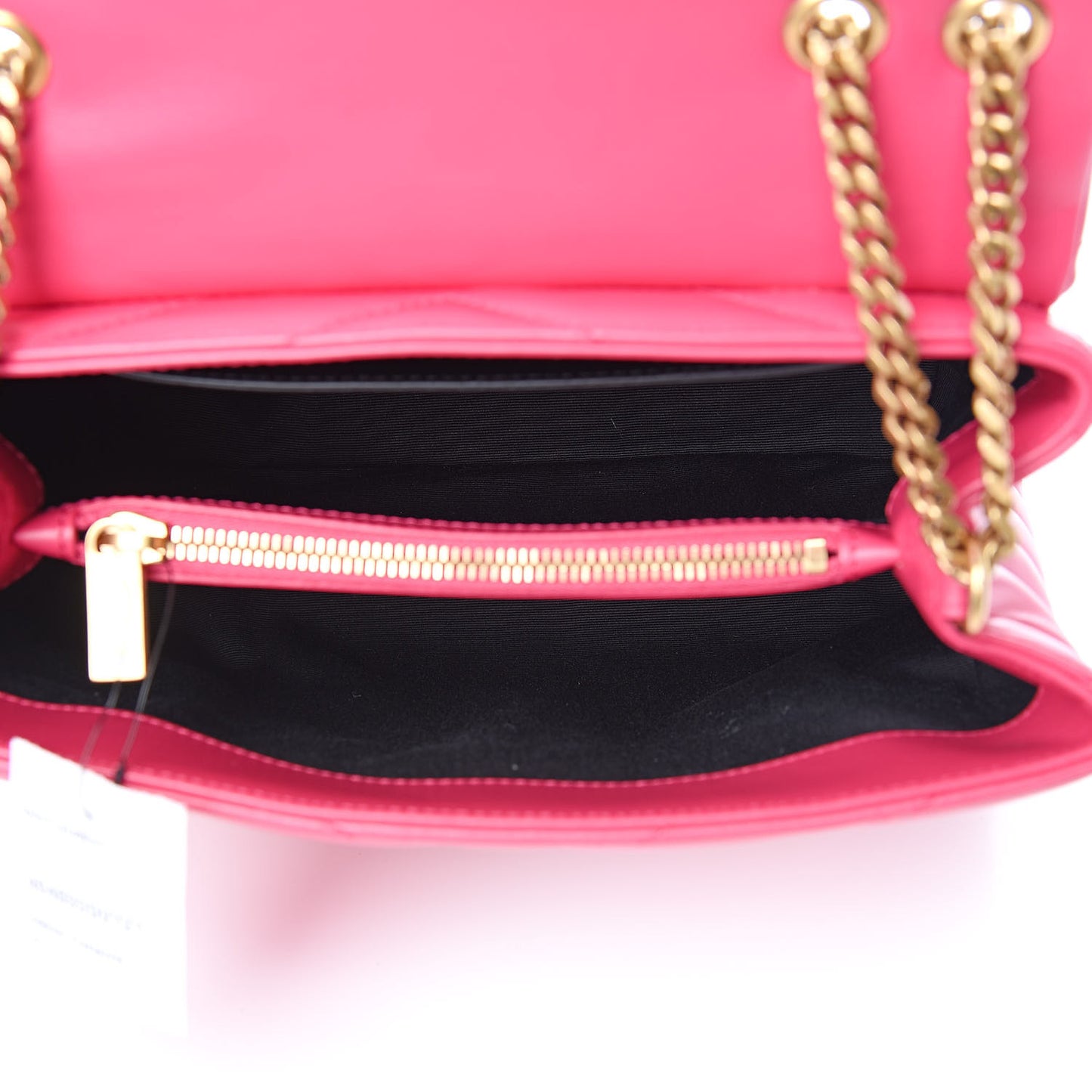 Calfskin Y Quilted Monogram Small Loulou Chain Satchel Fresh Fuchsia