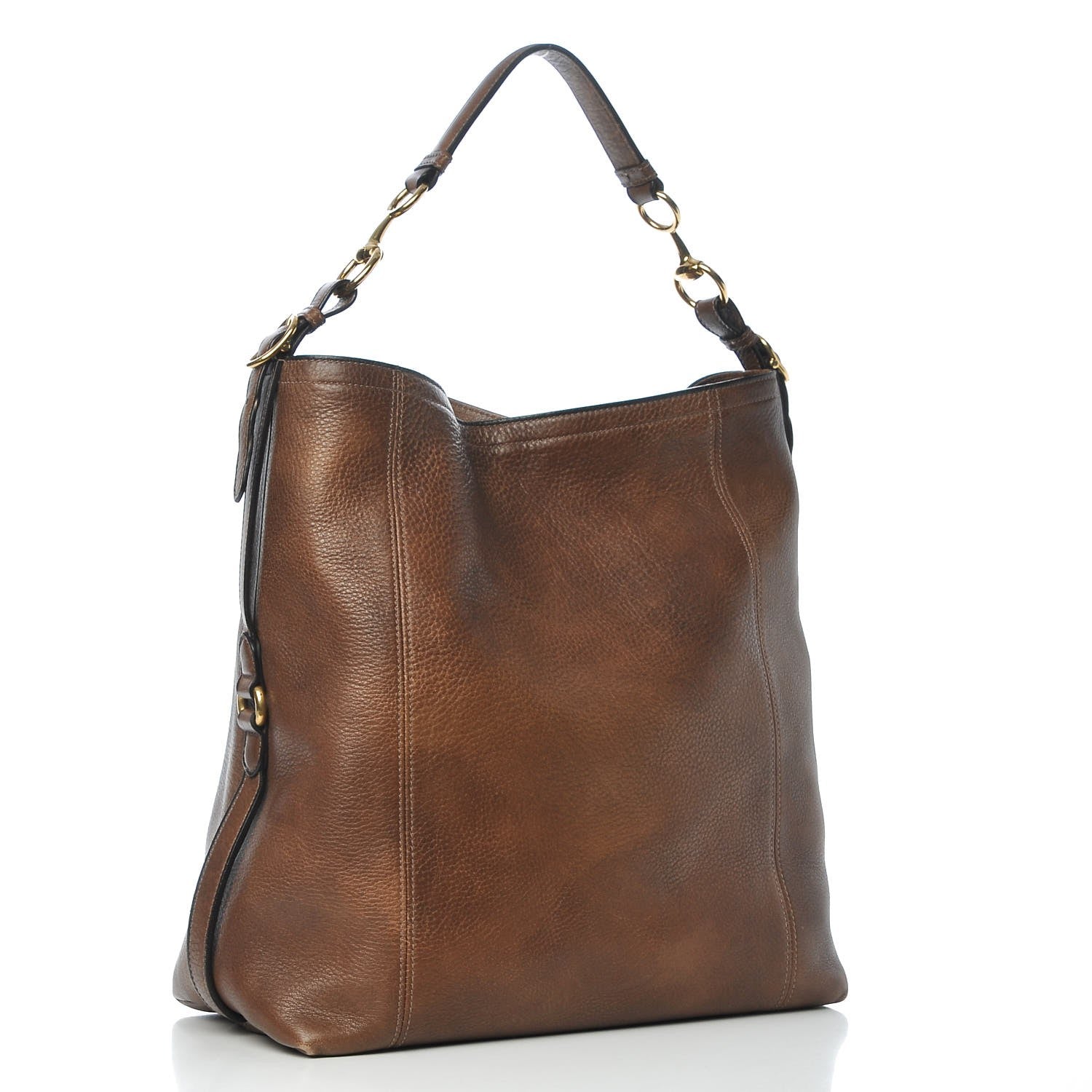 Gucci Calfskin Large Harness Hobo Maple Brown 3 of 13