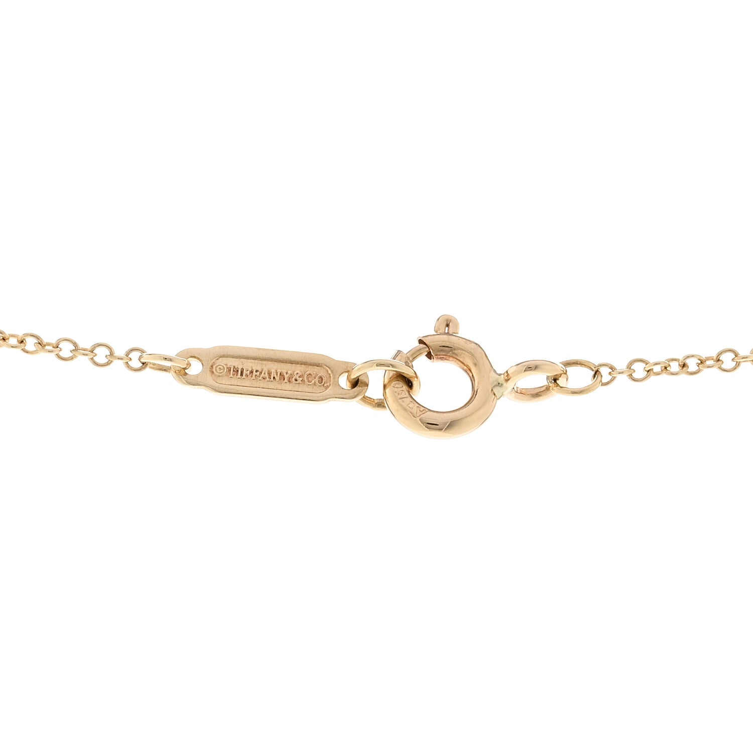 Tiffany 18K Yellow Gold Return to Tiffany Mini Double Heart Tag Pendant Necklace 4 of 5